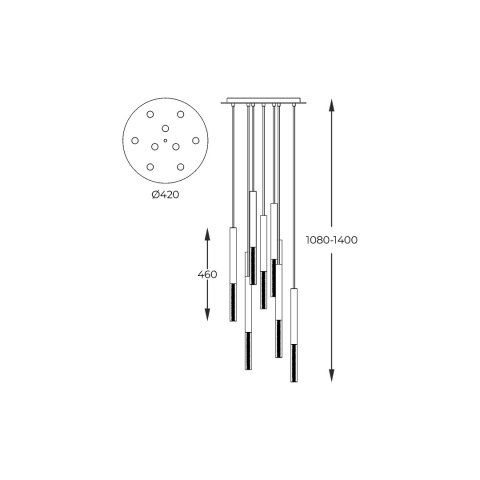 ONE LAMPA WISZĄCA ONE ZŁOTA/FRENCH GOLD P0461-09L-B5F7