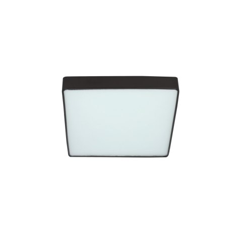 Quattro lampa sufitowa plafon kwadrat czarny 35x35 18W LED 4000K klosz bia³y