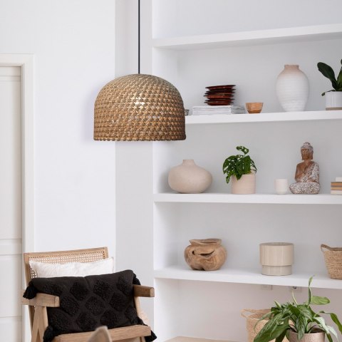 Rattanowa lampa wisząca Kanso 40 cm jasne drewno 1xE27