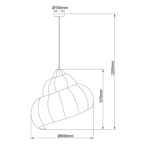 Rattanowa lampa wisząca Shella 60 cm jasne drewno 1xE27
