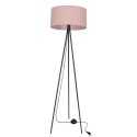 SHANTI lampa pod³ogowa czarny 1x40W E27 aba¿ur jasny wrzosowy