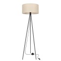 SHANTI lampa pod³ogowa czarny 1x40W E27 abażur beżowy