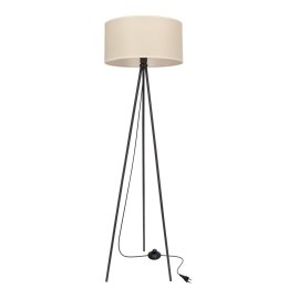 SHANTI lampa pod³ogowa czarny 1x40W E27 abażur beżowy