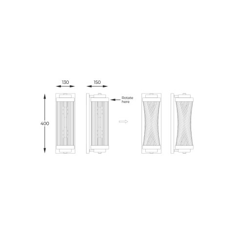 W0528-02N-F7AC SERGIO KINKIET ZŁOTY/FRENCH GOLD