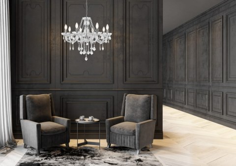 Lampa Cristallo 8 wisząca kryształ duża glamour