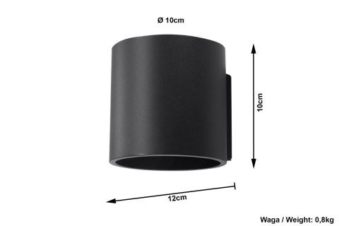 Kinkiet ORBIS 1 Czarny