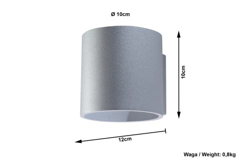 Kinkiet ORBIS 1 Szary