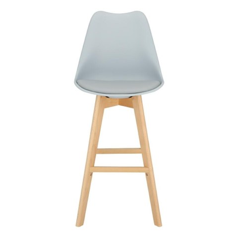 Stołek barowy Norden wood black high PP szary