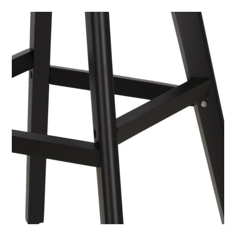 Stołek barowy Norden wood black high PP szary