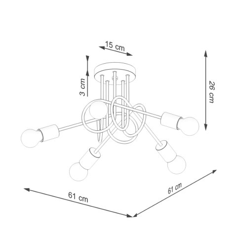 Żyrandol EMBER 5 biały