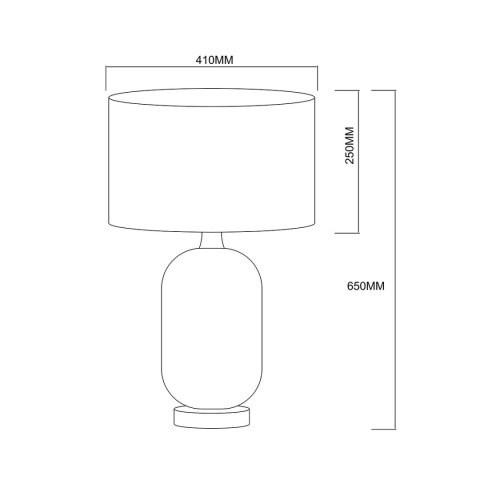 Lampa stołowa Tamiza 65 cm biała 1xE27