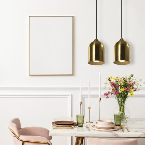 Metalowa lampa wisząca Nilo złota 2xGU10