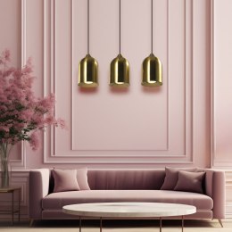 Metalowa lampa wisząca Nilo złota 3xGU10