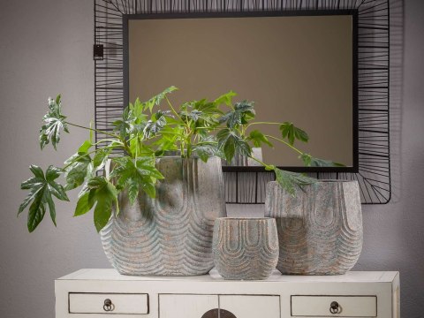 Doniczka, osłonka Vintage ceramiczna REXIN owal - L