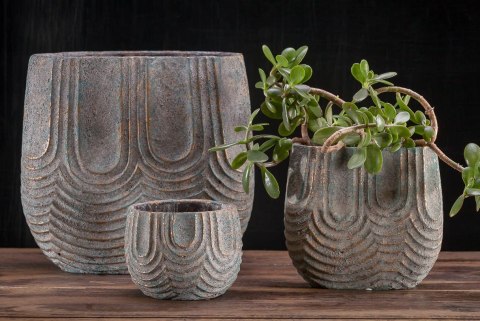 Doniczka, osłonka Vintage ceramiczna REXIN owal - L