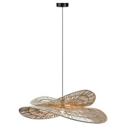 Rattanowa lampa wisząca Raya naturalna 1xE27