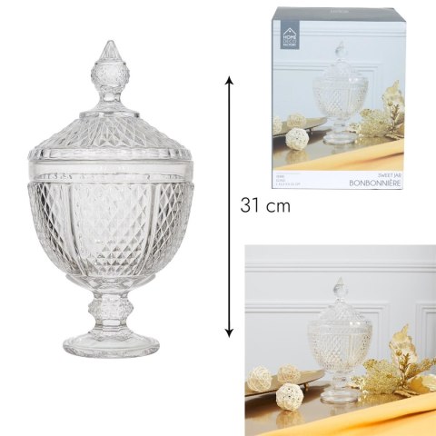 Szklana bomboniera Diamond 31cm