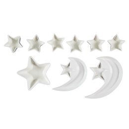 Zestaw 9 naczyń do serwowania Starry Night biały