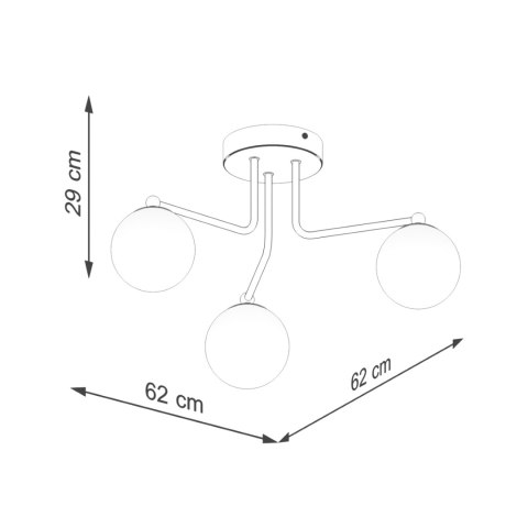 Żyrandol ASTRAL 3 biały