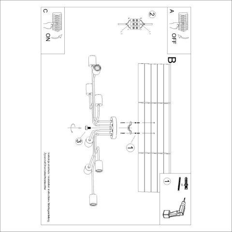 Żyrandol TIMBO 8 biały