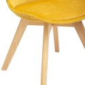 Krzesło Baya VIC żółte, nogi bukowe