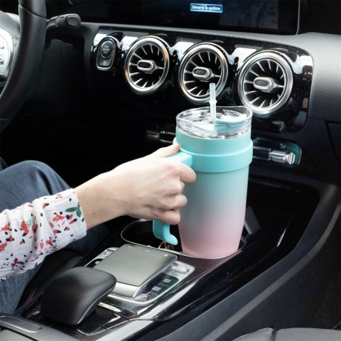 Kubek termiczny Miami Tie-Dye niebieski/ różowy