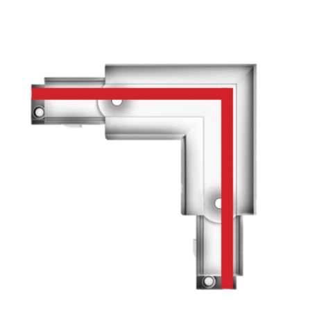 Łącznik L prawy do szyn 3F czarny TRA-LR-BK