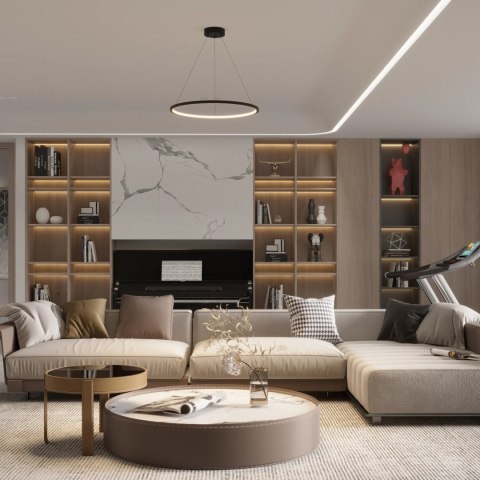 Lampa Wisząca Ringa LED czarna PL0150-BK