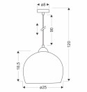 Lampa wisząca szara 1xE27 50cm Monroe 31-78360