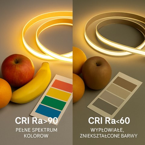 Taśma LED COB 48V 10W IP68 528LED/m FREECUT CRI 90 LHV-2835-XX 3000K IP68