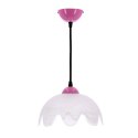 COLORI lampa wisząca malinowy klosz biały 1x60W E27 nowoczesna lampa sufitowa dekoracyjna do salonu i kuchni energooszczędna