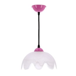 COLORI lampa wisząca malinowy klosz biały 1x60W E27 nowoczesna lampa sufitowa dekoracyjna do salonu i kuchni energooszczędna