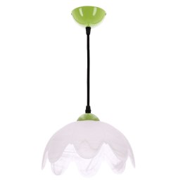 COLORI lampa wisząca pistacjowy metal 1x60W E27 biały klosz nowoczesna lampa sufitowa efektowny design do salonu kuchni