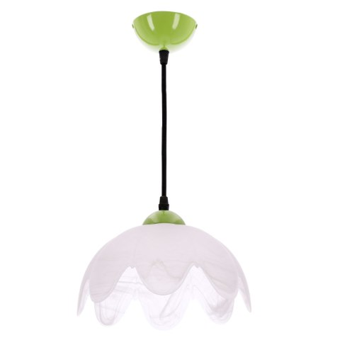 COLORI lampa wisząca pistacjowy metal 1x60W E27 biały klosz nowoczesna lampa sufitowa efektowny design do salonu kuchni