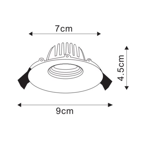 ORION oczko podtynkowe białe