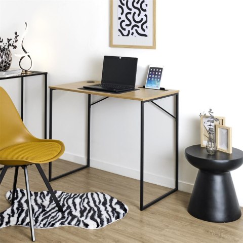 Biurko Link naturalne/czarne