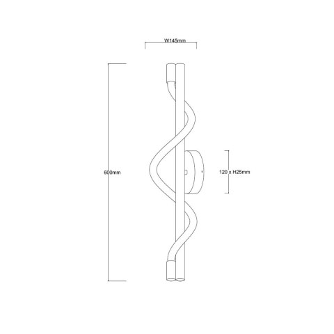 Kinkiet Meleca czarny LED CCT