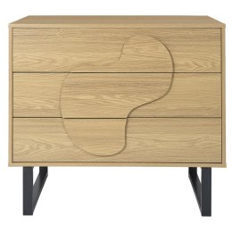 Komoda Calypso z 3 szufladami dąb/czarna