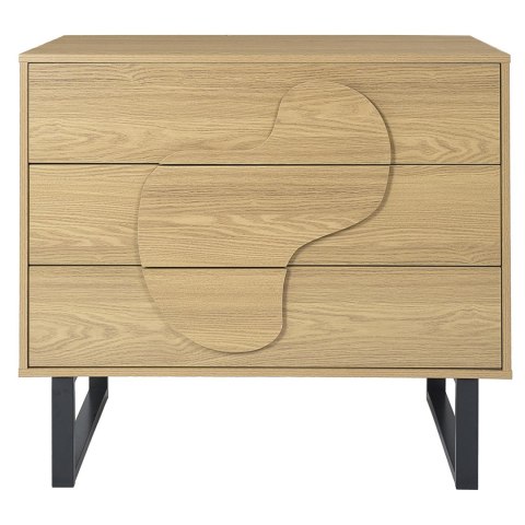 Komoda Calypso z 3 szufladami dąb/czarna