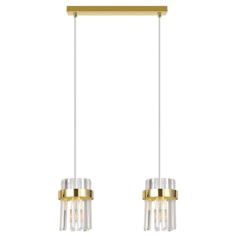 Lampa wisząca Vetro złota 2xE14