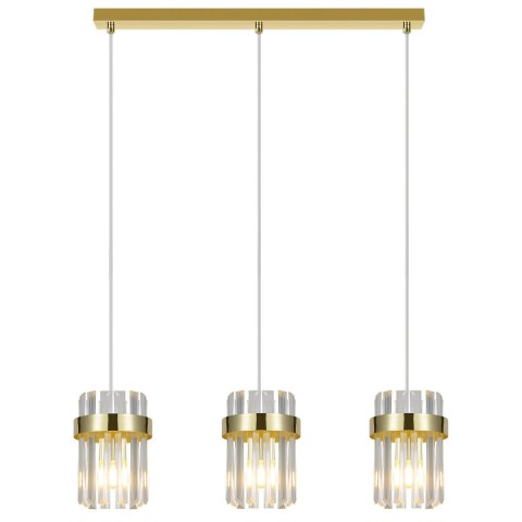 Lampa wisząca Vetro złota 3xE14