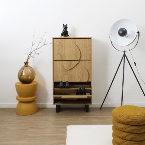 Szafka na buty Calypso dąb/czarna