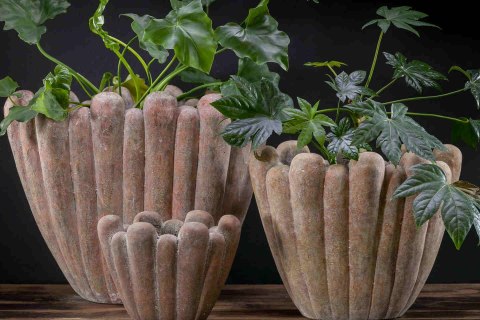 Designerska osłonka, doniczka MINTER -L brąz