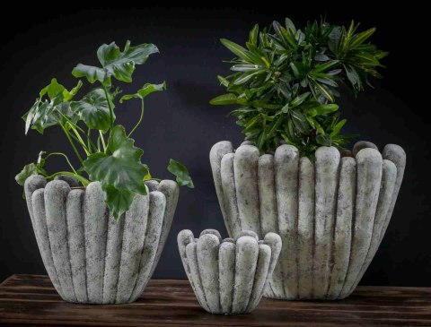 Designerska osłonka, doniczka MINTER-L popiel