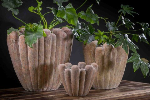 Designerska osłonka, doniczka MINTER -M brąz