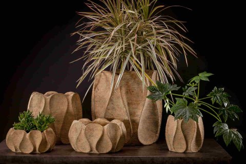 Designerska osłonka, doniczka WAXY- XXL