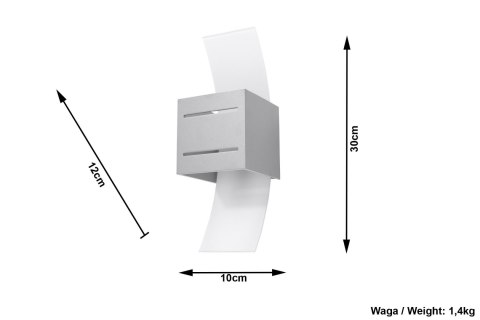 Kinkiet LORETO Szary