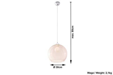 Lampa Wisząca BALL Szampański