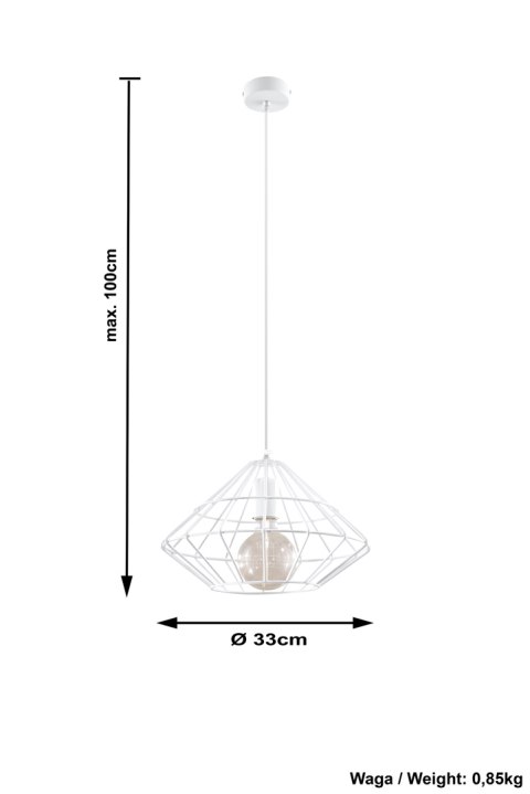 Lampa Wisząca UMBERTO Biała