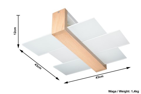 Plafon FENIKS 2 Naturalne Drewno